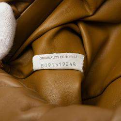 Pre Owned Bottega Veneta Brown Lambskin Chain Pouch