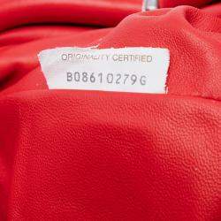 Pre Owned Bottega Veneta Red Nappa Intrecciato The Mini Pouch Crossbody
