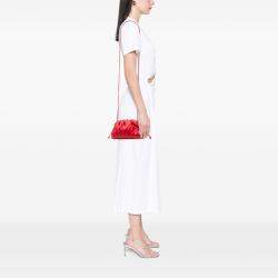 Pre Owned Bottega Veneta Red Nappa Intrecciato The Mini Pouch Crossbody