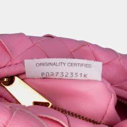 Pre Owned Bottega Veneta Pink Candy Nappa Intrecciato Jodie