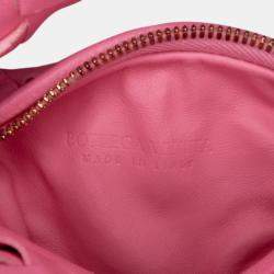 Pre Owned Bottega Veneta Pink Candy Nappa Intrecciato Jodie