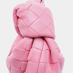 Pre Owned Bottega Veneta Pink Candy Nappa Intrecciato Jodie