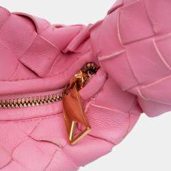 Pre Owned Bottega Veneta Pink Candy Nappa Intrecciato Jodie