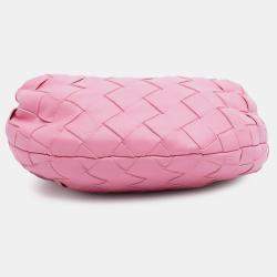 Pre Owned Bottega Veneta Pink Candy Nappa Intrecciato Jodie