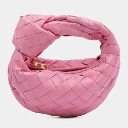 Pre Owned Bottega Veneta Pink Candy Nappa Intrecciato Jodie