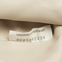 Pre Owned Bottega Veneta Ivory Leather Classic The Pouch Clutch