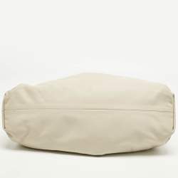 Pre Owned Bottega Veneta Ivory Leather Classic The Pouch Clutch