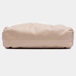 Pre Owned Bottega Veneta Beige Brown Lambskin The Pouch
