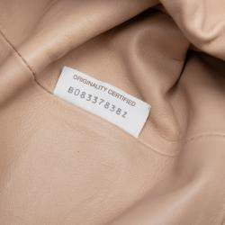 Pre Owned Bottega Veneta Beige Brown Lambskin The Pouch