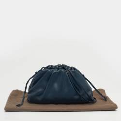 Pre Owned Bottega Veneta Blue Leather Mini The Pouch Bag