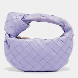 Pre Owned Bottega Veneta Lilac Intrecciato Leather Micro Candy Jodie Bag