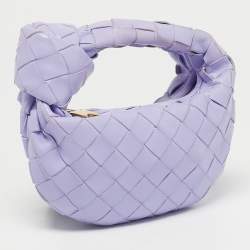 Pre Owned Bottega Veneta Lilac Intrecciato Leather Micro Candy Jodie Bag