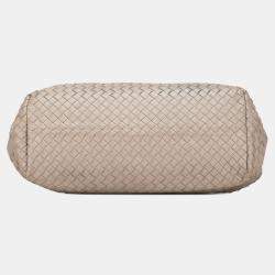 Pre Owned Bottega Veneta Beige Brown Medium Nappa Intrecciato Garda Tote