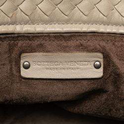 Pre Owned Bottega Veneta Beige Brown Medium Nappa Intrecciato Garda Tote