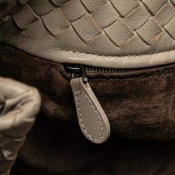 Pre Owned Bottega Veneta Beige Brown Medium Nappa Intrecciato Garda Tote