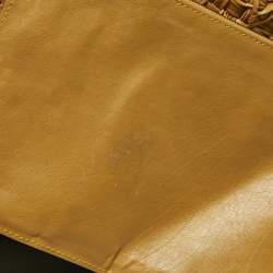 Pre Owned Bottega Veneta Mustard Intrecciato Leather Limited Edition 209/750 Cabat Tote