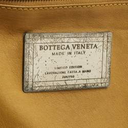 Pre Owned Bottega Veneta Mustard Intrecciato Leather Limited Edition 209/750 Cabat Tote