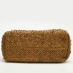 Pre Owned Bottega Veneta Mustard Intrecciato Leather Limited Edition 209/750 Cabat Tote
