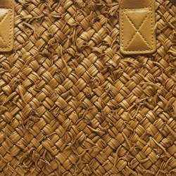 Pre Owned Bottega Veneta Mustard Intrecciato Leather Limited Edition 209/750 Cabat Tote
