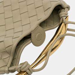 Pre Owned Bottega Veneta Brown Baby Lambskin Intrecciato Sardine