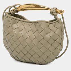 Pre Owned Bottega Veneta Brown Baby Lambskin Intrecciato Sardine