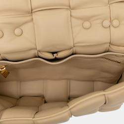 Pre Owned Bottega Veneta Brown Nappa Intrecciato Padded Chain Cassette Satchel