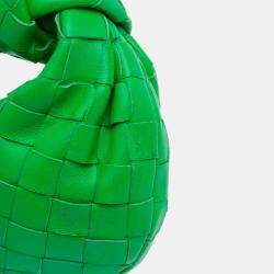 Pre Owned Bottega Veneta Green Candy Nappa Intrecciato Jodie