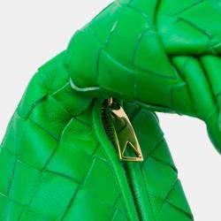 Pre Owned Bottega Veneta Green Candy Nappa Intrecciato Jodie