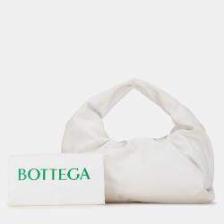 Pre Owned Bottega Veneta White Lambskin The Shoulder Pouch