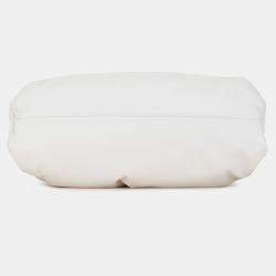 Pre Owned Bottega Veneta White Lambskin The Shoulder Pouch