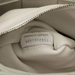 Pre Owned Bottega Veneta White Nappa Intrecciato Cassette Messenger