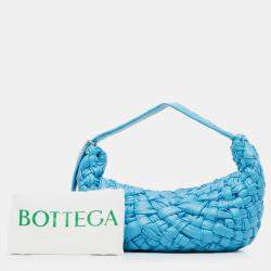 Pre Owned Bottega Veneta Blue Foulard Intrecciato Banana