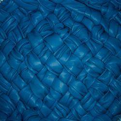 Pre Owned Bottega Veneta Blue Foulard Intrecciato Banana