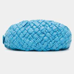 Pre Owned Bottega Veneta Blue Foulard Intrecciato Banana