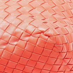 Pre Owned Bottega Veneta Red Nappa Intrecciato Brick Tote