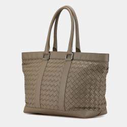 Pre Owned Bottega Veneta Brown Nappa Intrecciato Tote