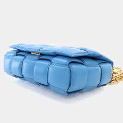 Pre Owned Bottega Veneta Blue Padded Cassette