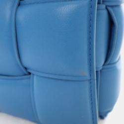 Pre Owned Bottega Veneta Blue Padded Cassette