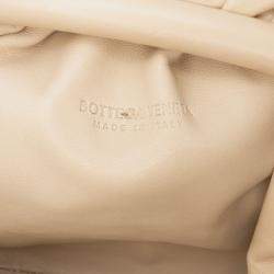 Pre Owned Bottega Veneta Beige Lambskin The Mini Pouch Crossbody