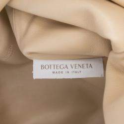 Pre Owned Bottega Veneta Beige Lambskin The Mini Pouch Crossbody