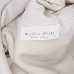 Pre Owned Bottega Veneta White Lambskin The Mini Pouch Crossbody