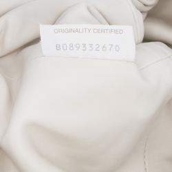 Pre Owned Bottega Veneta White Lambskin The Mini Pouch Crossbody