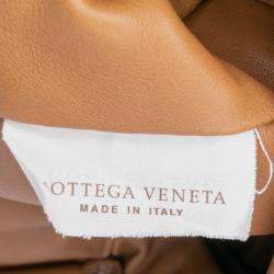 Pre Owned Bottega Veneta Brown Lambskin The Mini Pouch Crossbody
