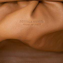 Pre Owned Bottega Veneta Brown Lambskin The Mini Pouch Crossbody