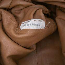 Pre Owned Bottega Veneta Brown Lambskin The Mini Pouch Crossbody