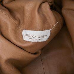 Pre Owned Bottega Veneta Brown Lambskin The Mini Pouch Crossbody