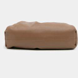 Pre Owned Bottega Veneta Brown Lambskin The Mini Pouch Crossbody
