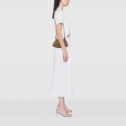 Pre Owned Bottega Veneta Brown Lambskin The Mini Pouch Crossbody