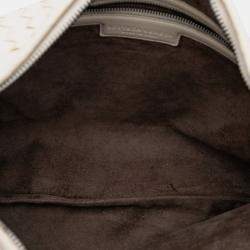 Pre Owned Bottega Veneta White Medium Nappa Intrecciato Veneta Hobo