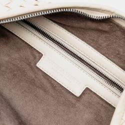 Pre Owned Bottega Veneta White Medium Nappa Intrecciato Veneta Hobo